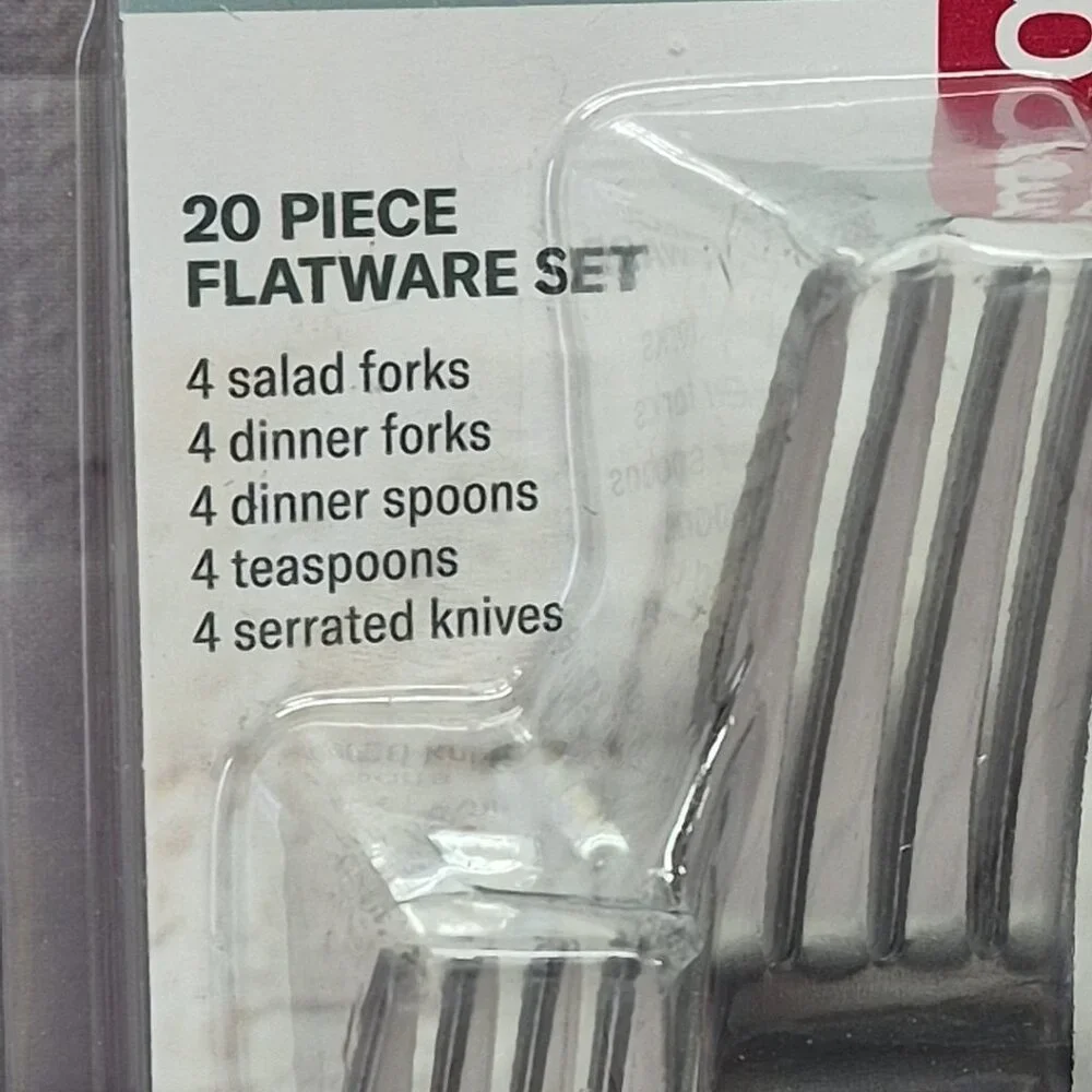 GoodCook 20 Piece Flatware Set – Stainless‎ Steel – BPA Free – New